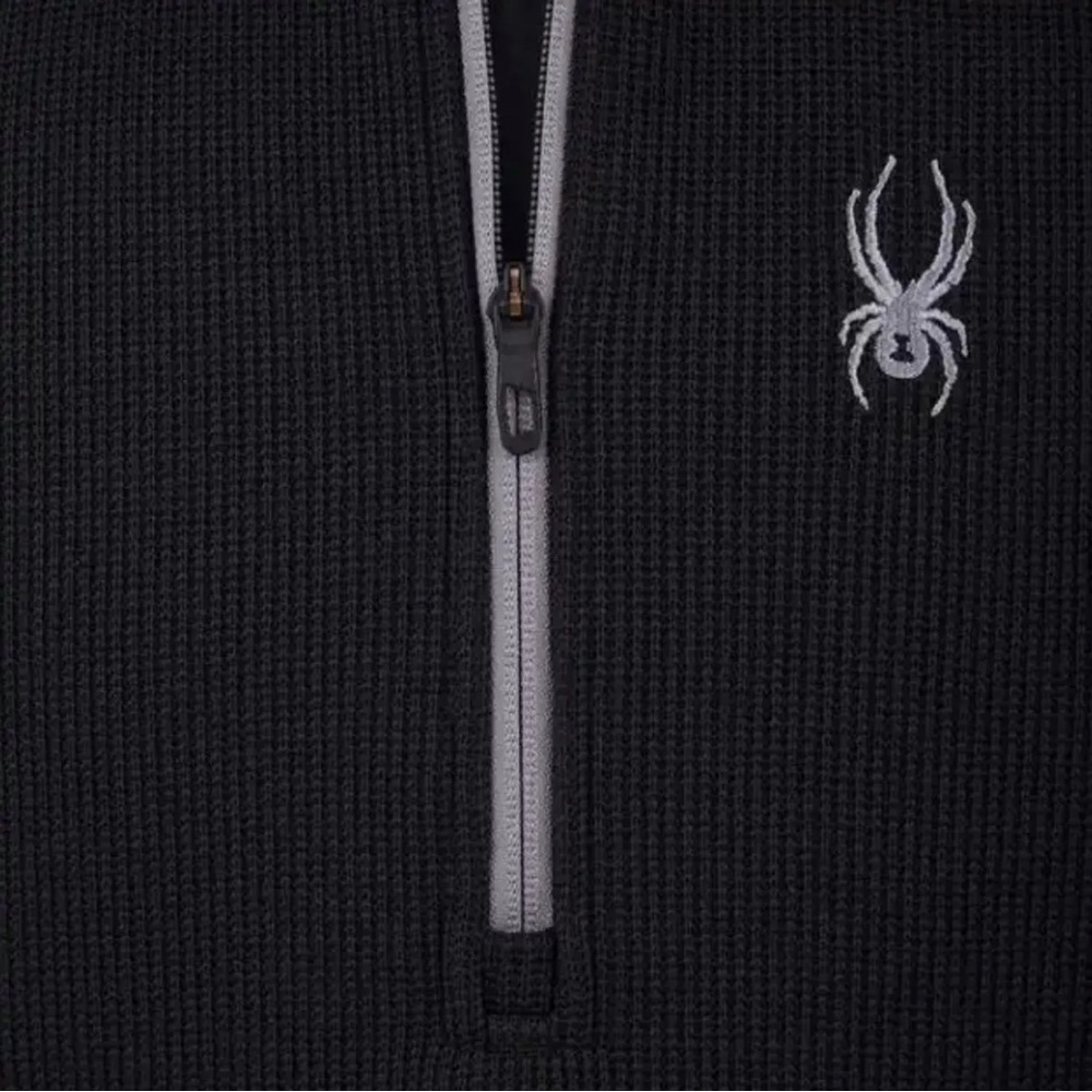 Spider black 1/4 zip pullover Large textured fabric!!